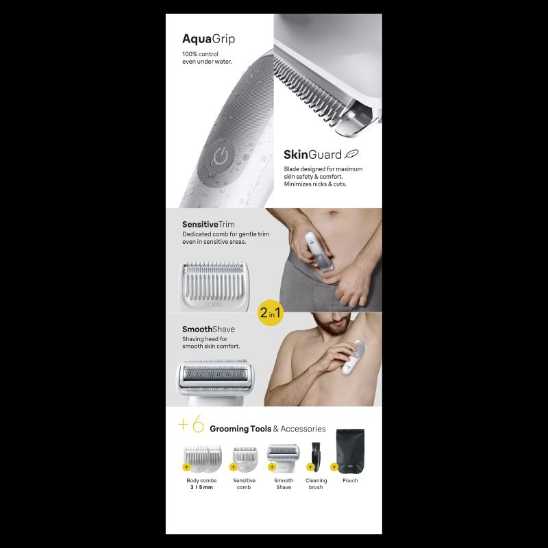 Ķermeņa matu skuveklis Braun 5 BG5550