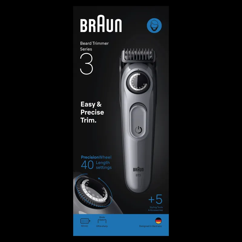 Barzdakirpė Braun BT3560, pilka sp.