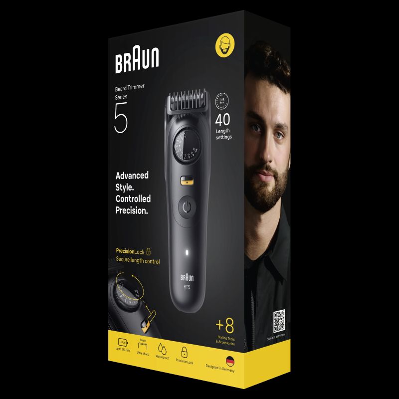 Bārdas trimmeris Braun 5 BT5560. li-ion. melna