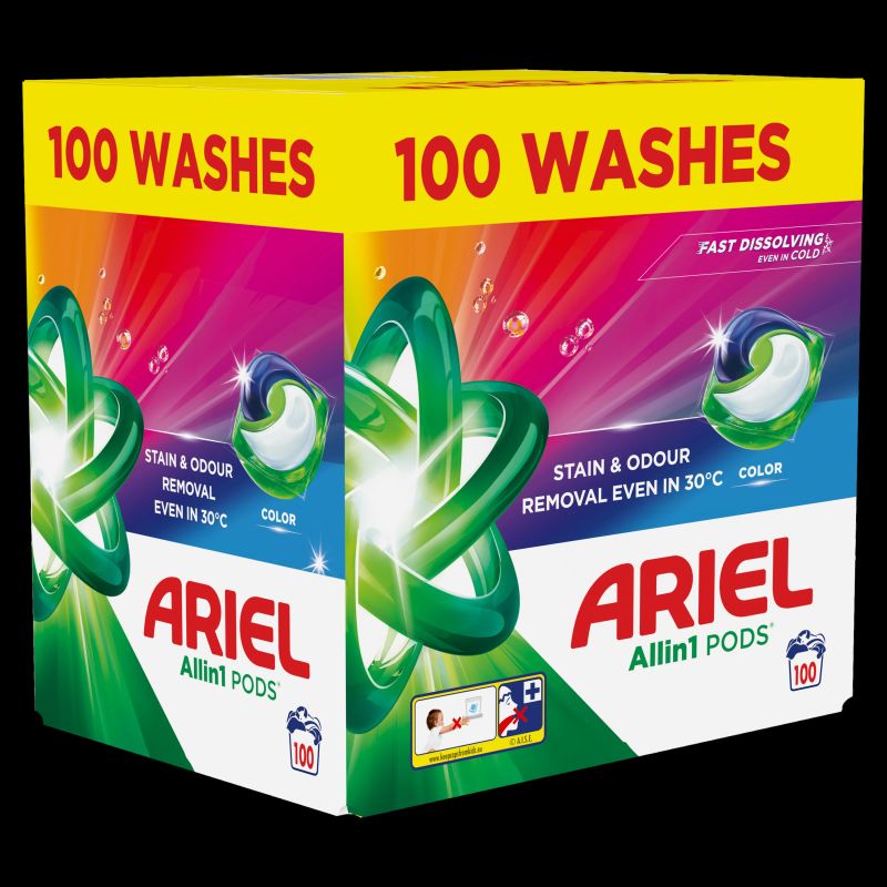 Kapsulas mazgāšanai Ariel All-in-1 PODS Color. 100 gab.
