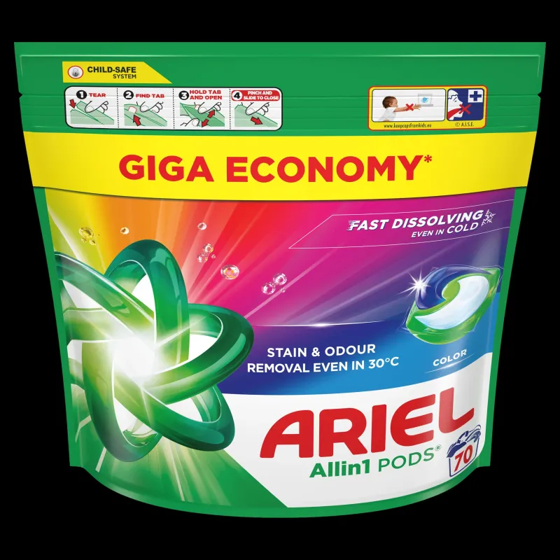 Kapsulas mazgāšanai Ariel All-in-1 PODS Color, 70 gab.