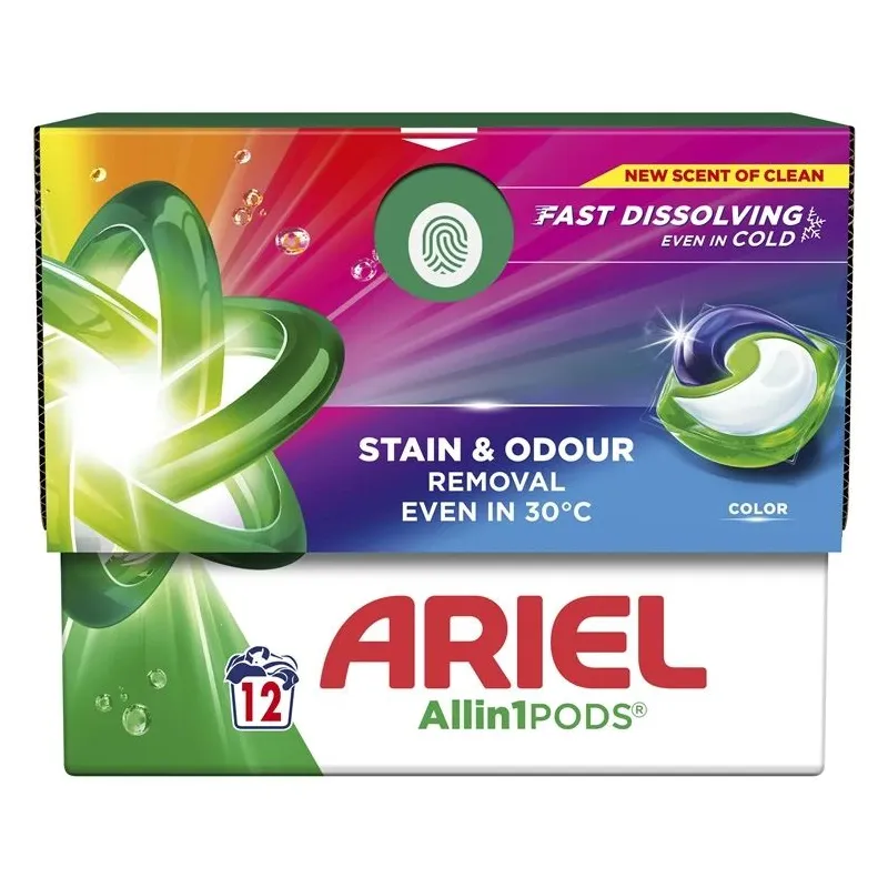 Kapsulas mazgāšanai Ariel COLOR, 12 gab.