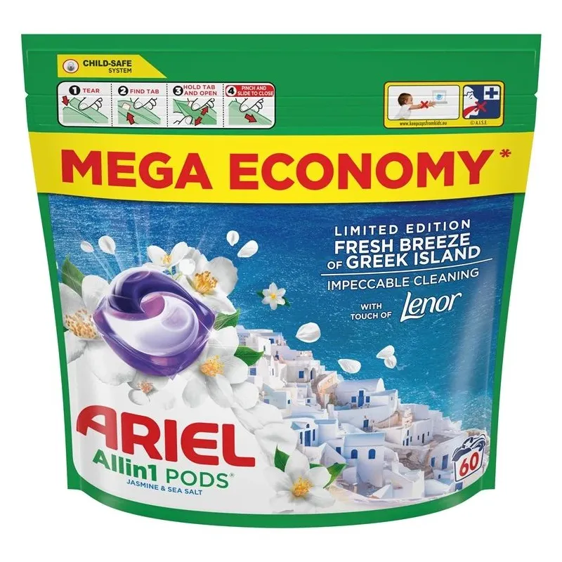 Kapsulas mazgāšanai Lenor FRESH BREEZE, 60 gab.