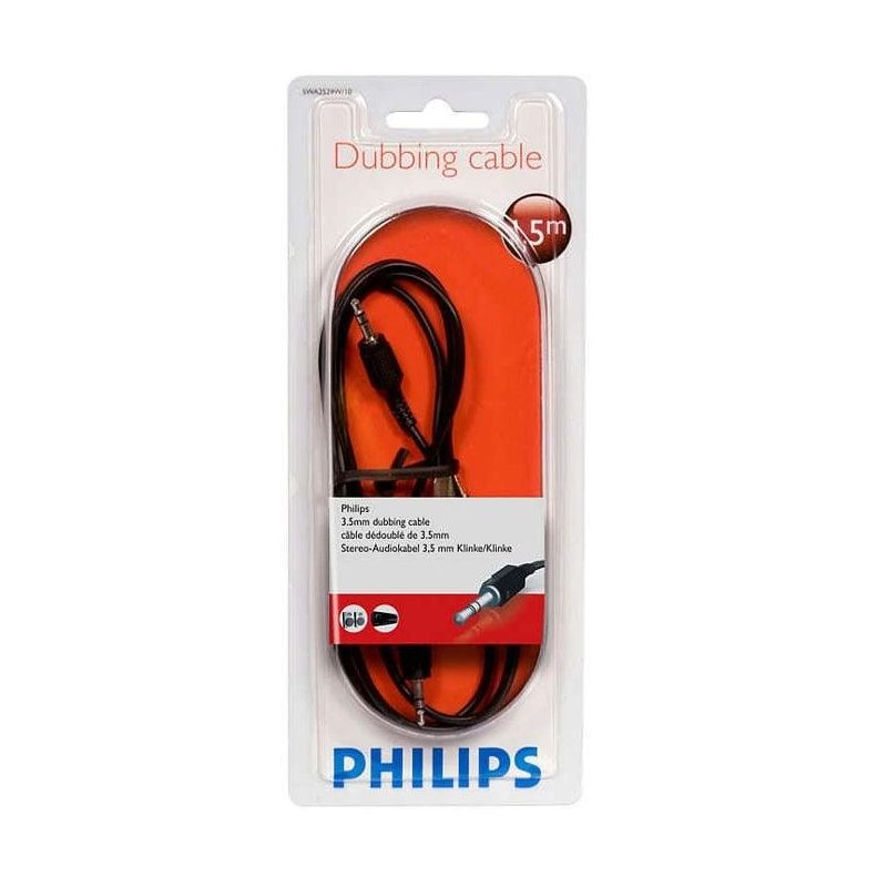 Vads PHILIPS 3.5mm M. 3.5mm M. 1.5m. melns SWA2529W-10