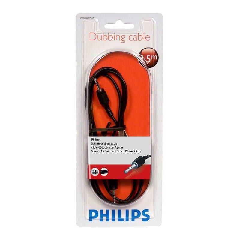 Vads PHILIPS 3.5mm M. 3.5mm M. 1.5m. melns SWA2529W-10