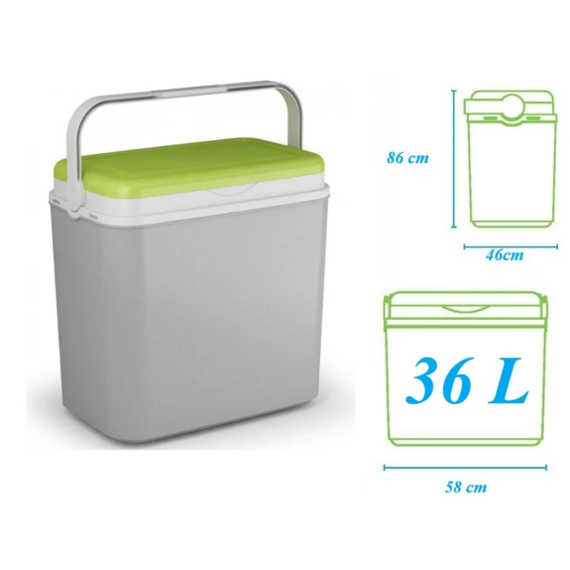 Aukstumkaste adriatic 36l pelēka zaļa