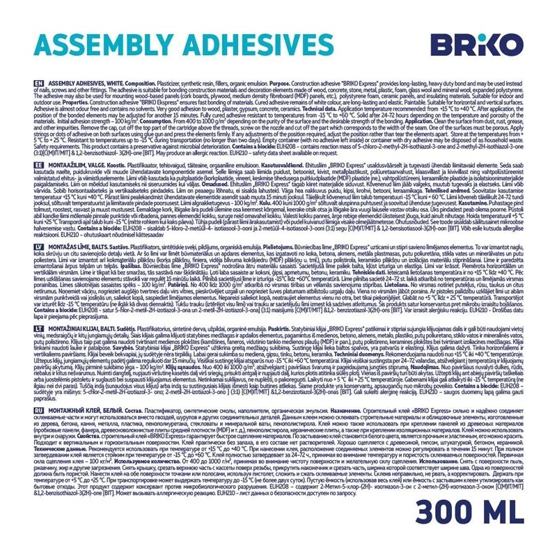 Līme montāžas briko express 300ml