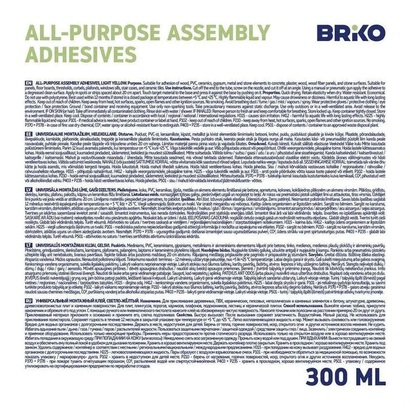 Līme komplekti Briko Skystosios vinys, 0.3 l, dzeltena krās.