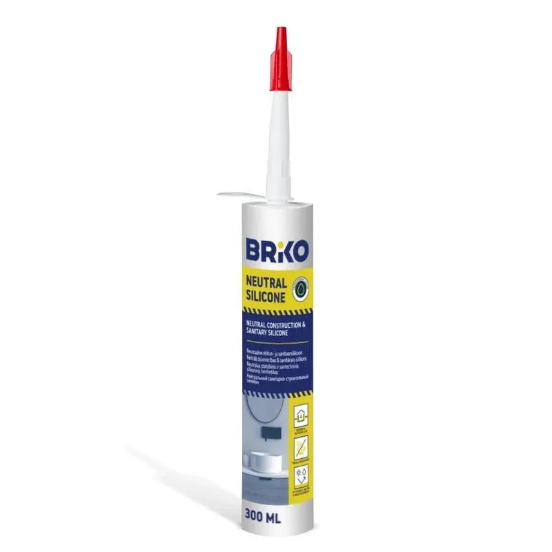 Hermētiķis Briko Neutral Silicone, 300 ml, caurspīdīga krās.