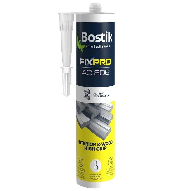 Līme akrila Bostik Interior&Wood, 0.28 l, balta krās.