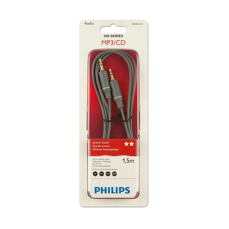 Vads PHILIPS 3.5mm M. 3.5mm M. 1.5m. pelēks SWA4522S-10