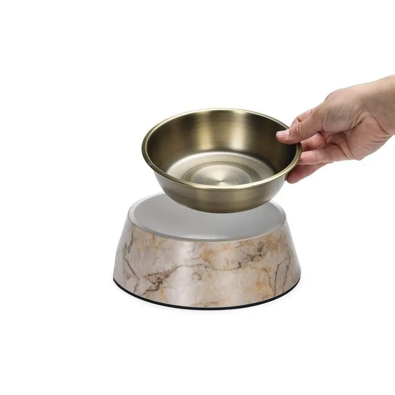 Statīvs ar bļodiņām sunim Designed by Lotte, 0.7 l, 22 cm x 22 cm, brūna