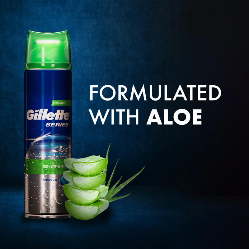 Gillette Series Nomierinoša Skūšanās Želeja Ar Alveju, 200 ml