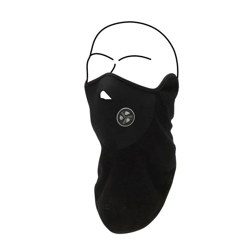 Zemķiveres cepure FaceProtector Fleece 0596, melna krās., Universāls