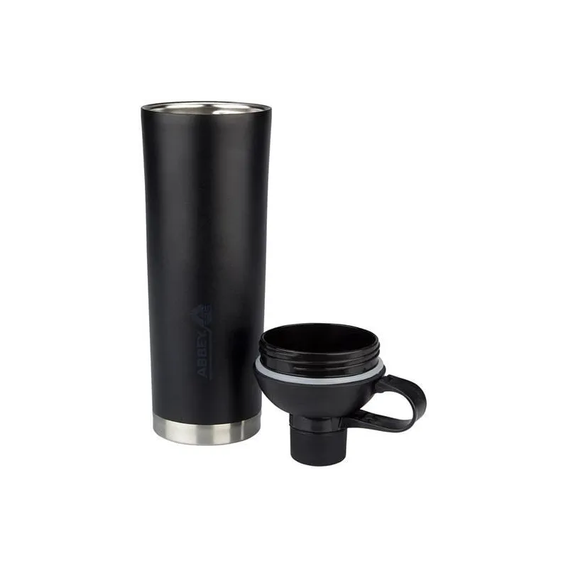 Ūdens pudele, melna krās., metāls, 0.75 l