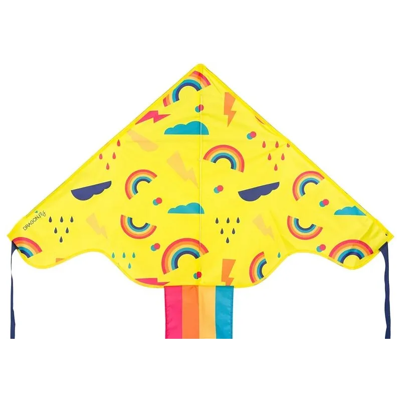 Воздушный змей, 100 см x 200 см, желтый цв.-многоцветный