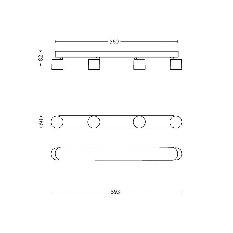 Spotlampa star 562443116 4x4.5w led