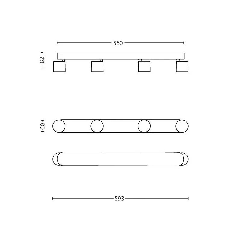 Светильник направляющий Philips Star 915004146501, LED, 2700 °К, 4 x 4.5 Вт
