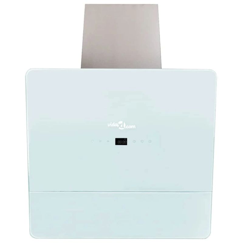 vidaXL tvaiku nosūcējs, rūdīts stikls, balts, 600 mm