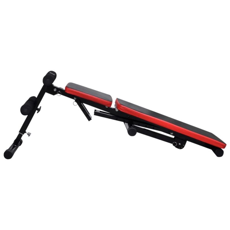 vidaXL regulējams vēderpreses treniņu sols, multifunkcionāls