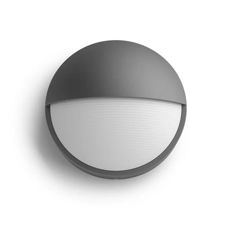 Āra sienas lampa Philips Capricorn, 6W, LED, IP44, pelēka krās., 7.8 cm x 21.4 cm