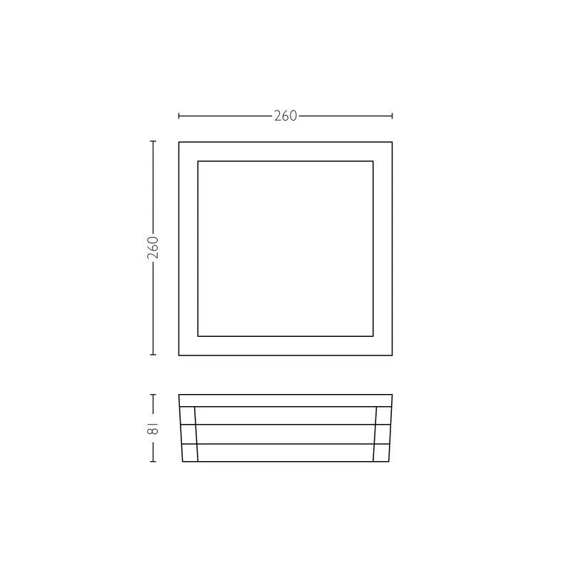 Lubinis lauko šviestuvas Philips Moonshine, 14W, E27, IP44, pilka sp., 26 cm x 8.1 cm