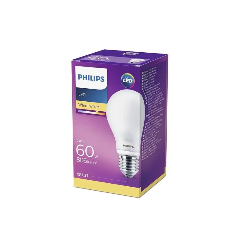 Spuldze led lamp 7w e27 827 a60 fr lik