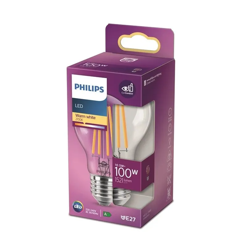 Spuldze Philips LED, A60, 2700 °K, E27, 10.5 W, 1521 lm