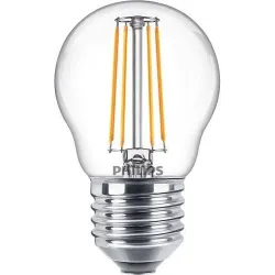 Лампочка Philips LED, P45, 2700 °К, E27, 4.3 Вт, 470 лм