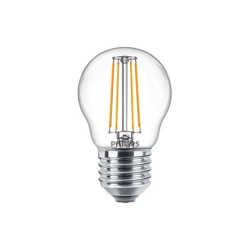 LED spuldze PHILIPS. P45. E27. 4.3 W. 470 lm. 2700 K