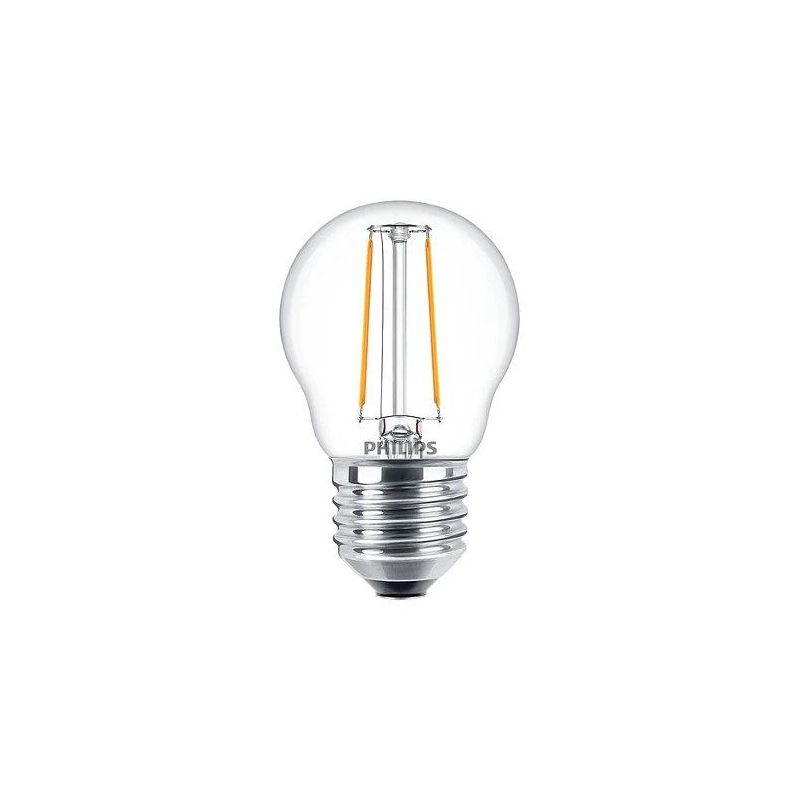 LED spuldze PHILIPS. P45. E27. 2 W. 250 lm. 2700 K
