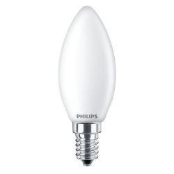 LED spuldze Philips B35, 4.3W, E14, 2700K, 470lm, matēta