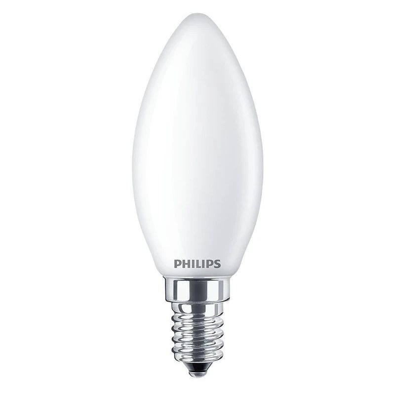 LED spuldze Philips B35, 4.3W, E14, 2700K, 470lm, matēta