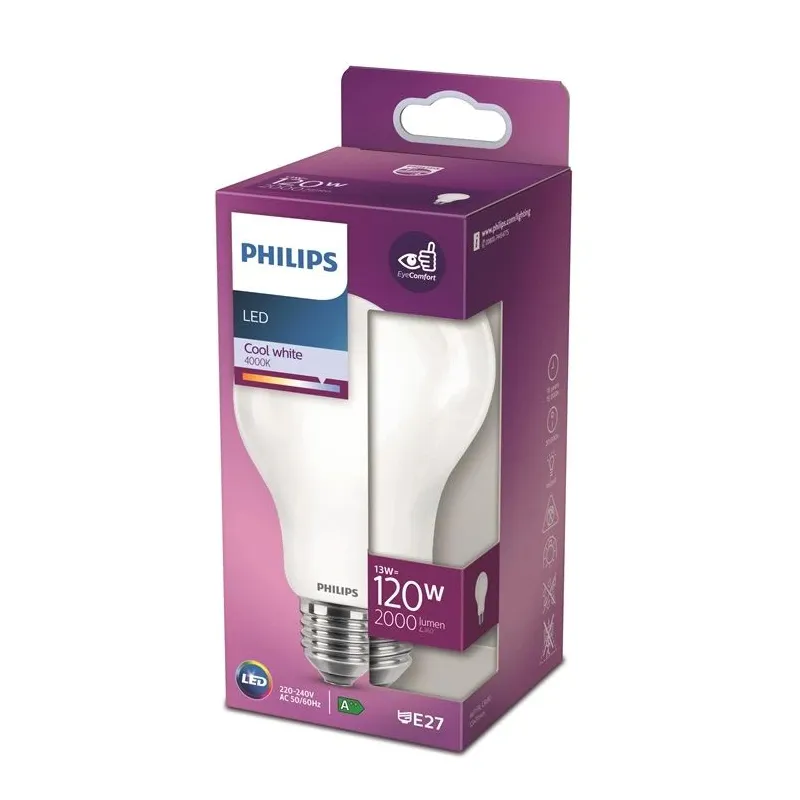 Spuldze Philips LED, A67, 4000 °K, E27, 13 W, 2000 lm