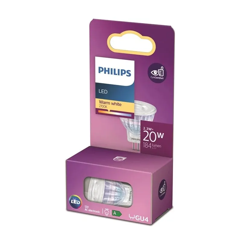 Lemputė Philips LED, MR11, 2700 °K, GU4, 2.3 W, 200 lm
