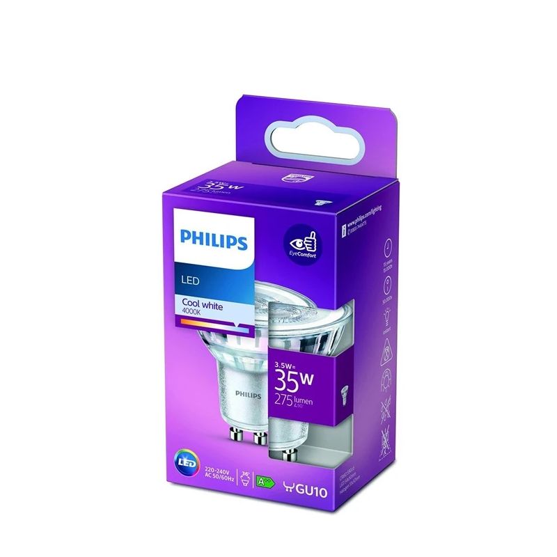 LED spuldze Philips PAR16, 36°, 3.5 W, GU10, 4000K, 275 lm