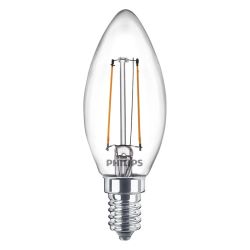 LED spuldze PHILIPS. B35. E14. 2 W. 250 lm. 2700 K