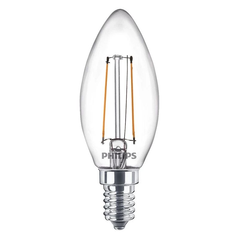 LED spuldze PHILIPS. B35. E14. 2 W. 250 lm. 2700 K