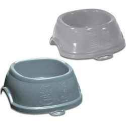 Barošanas trauks - BREAK 1 neslīdoša bļoda 0.4l ,pelēka vai tumši pelēka, 17x17x6 cm