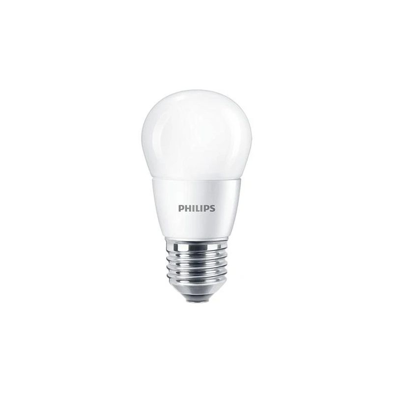 LED spuldze PHILIPS. P48. E27. 7 W. 806 lm. 2700 K