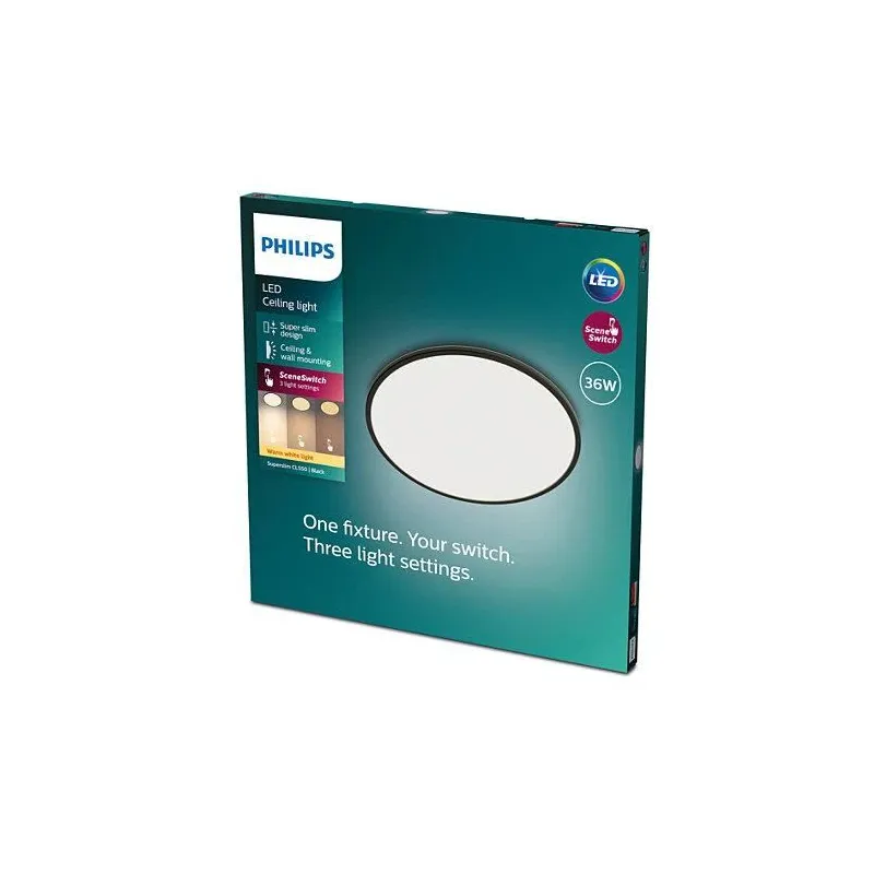 Светильник потолочный Philips SuperSlim 929002667301, LED, 2700 °К, 1 x 36 Вт