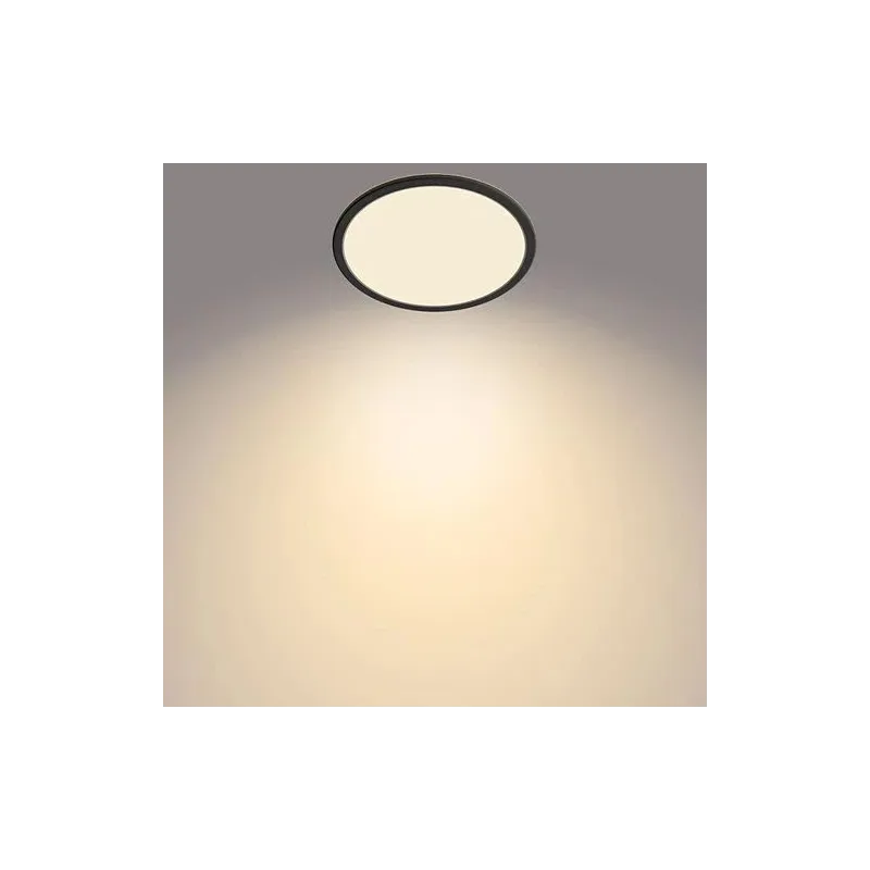 Lampa griesti Philips SuperSlim, 2700°K, LED, melna