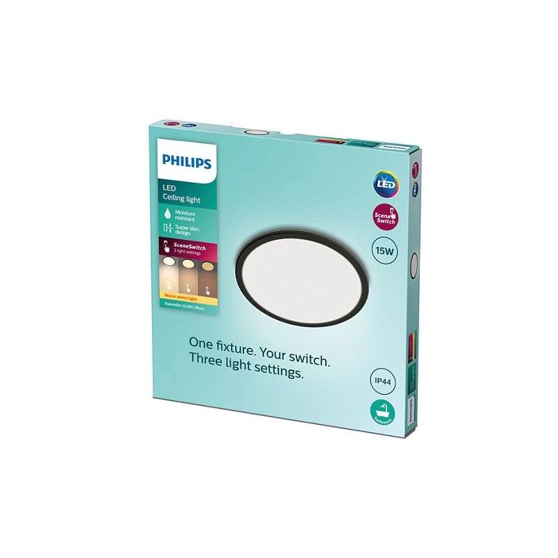 Gaismeklis philips superslim 15w 2700k