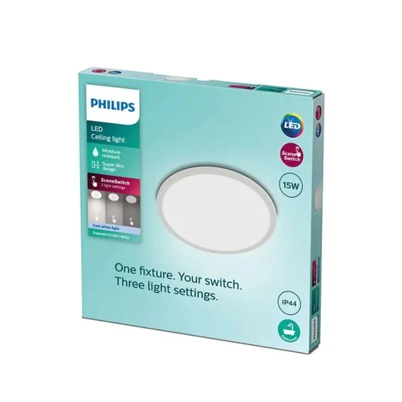 Lampa plafons Philips Slim 929002667601, LED, 4000 °K, 1 x 15 W