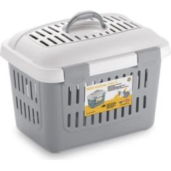 Stefanplast Transp.bokss MIDI GULLIVER ,pelēks-balts,