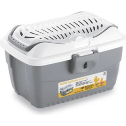 Stefanplast Transp.bokss MINI GULLIVER ,pelēks-balts,