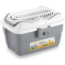 Stefanplast Transp.bokss MINI GULLIVER ,pelēks-balts,