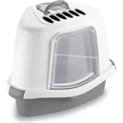 Stefanplast Kaķu stūra tualete SPRINT CORNER PLUS ar vāku ,pelēks - balts,