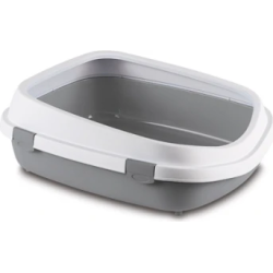 Stefanplast Kaķu tualete QUEEN ,balts-pelēks,