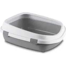 Stefanplast Туалет для кошек QUEEN ,белый-серый,